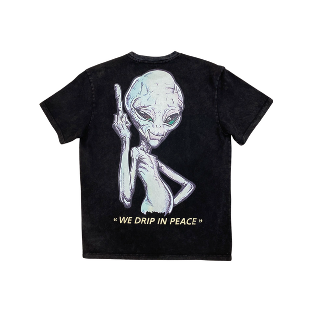 “WE DRIP IN PEACE” - “ALIEN BLACK” TEE